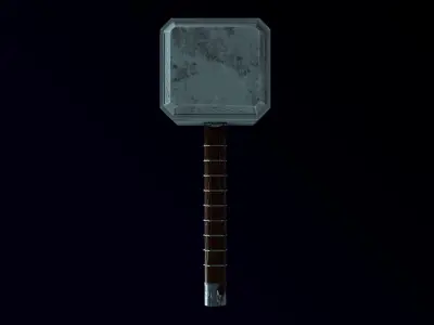 Mjolnir Hammer Free low-poly 3D model