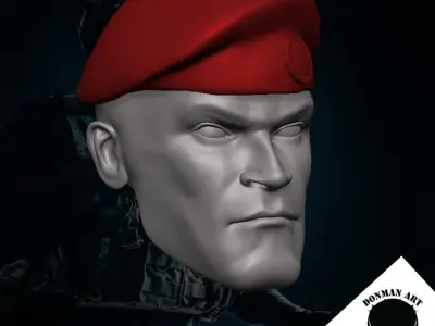 Beret Hat for 6 inch action figures 3D print model