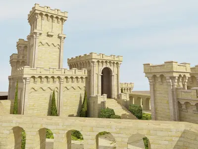 Medieval Castle  3D model purchase