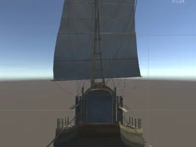 sailing boat Low-poly 3D model