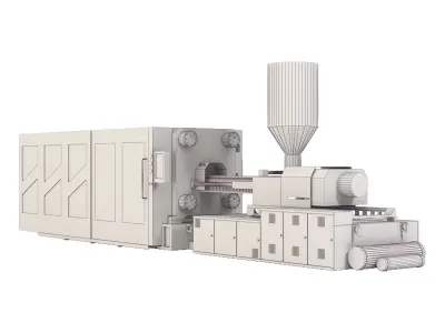 Injection Molding Machine 3D model 3D model