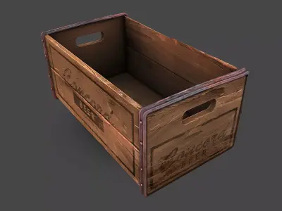 Old Crate  Low-poly 3D model
