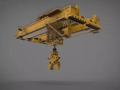 heavy overhead crane 3D model