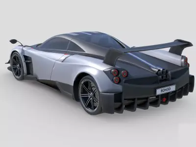 Low Poly Car - Pagani Huayra BC Low-poly 3D model