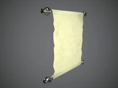 Parchment Low-poly 3D model