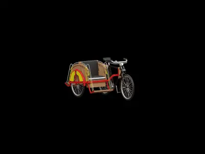 burmese trishaw  3D model
