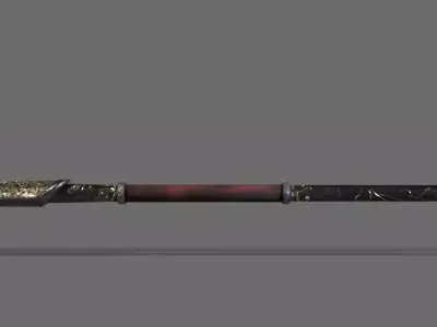 Glaive chinese longsword 3D model