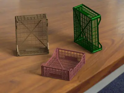 Basket Plastic injection mold with part 3D model