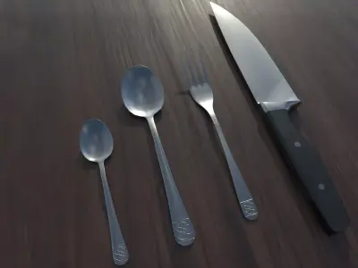 cutlery knife Free low-poly 3D model