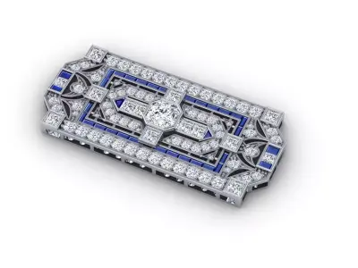  Diamond Brooch 3D print model