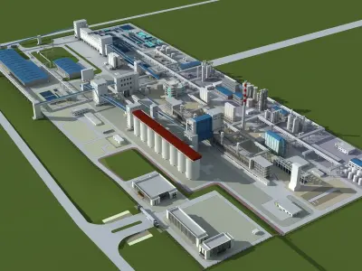 Chemical Plant 3 3D model