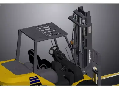 Forklift 3D model by liuluhong - Textured