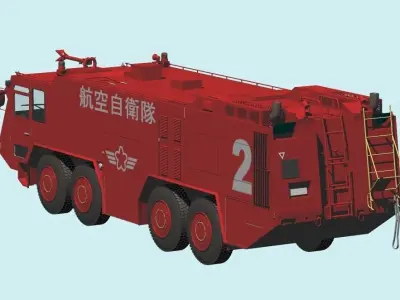 Japan Air Self-Defense Force A-MB-3 Rescue Fire Engine 3D model