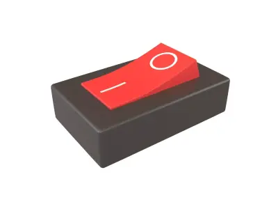 On Off Power Switch v1 002 Low-poly 3D model