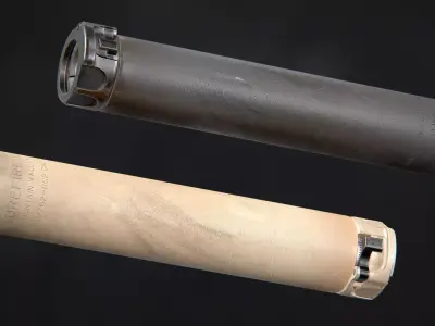 Surefire SOCOM762-RC2 Suppressor Low-poly 3D model