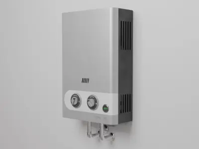 Gas water heater 3D model