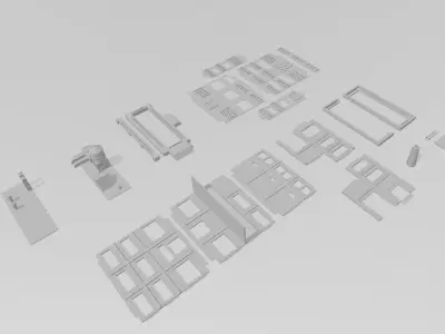 Large Factory with Train Passage by Outland Models 3D Printable 3D print model