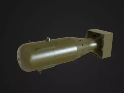 Little Boy Atomic Bomb Low-poly 3D model purchase