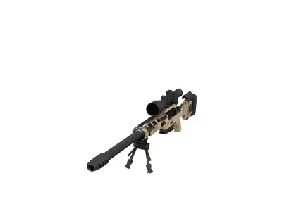 McMillan Tac-50 sniper rifle  3D model