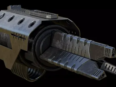 cannon arm Low-poly 3D model