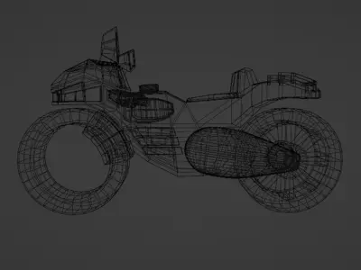 Motocycle Lowpoly Version 2 Blender 3D model