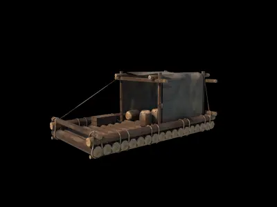 boat model Low-poly 3D model