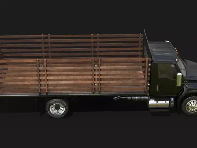 International MV 2023 Stake Flatbed 3D model