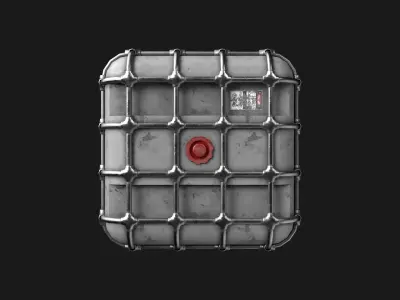 Barrel with liquid Low-poly 3D model