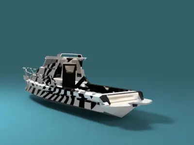 Recreational Personal Fishing Boat  3D model