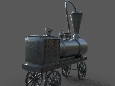Old Toy Train 3D model