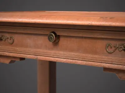 Antique table Low-poly 3D model