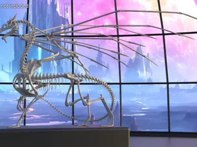 Dragon Skeleton Posed  purchase 3D model