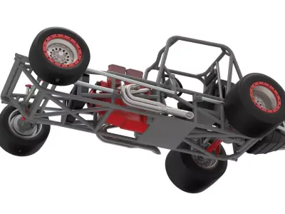 Vintage Pavement Silver Crown Car Base Scale 1 to 25 3D print model