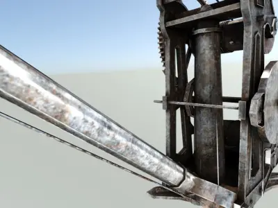 OLd Quayside Crane Low-poly 3D model