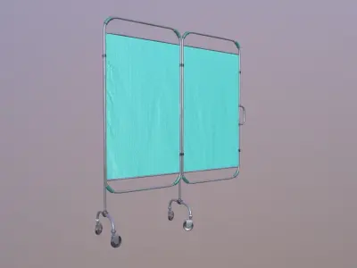 Hospital Curtain Low-poly 3D model