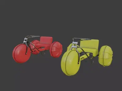 Water Bike Low-poly 3D model purchase
