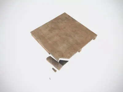 Damaged Wood Pallet Low-poly 3D model