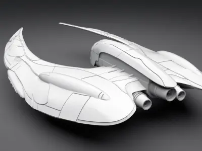 Cylon Raider New Series  scale 3D print model