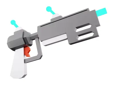 3d render science fiction blaster icon 3D model