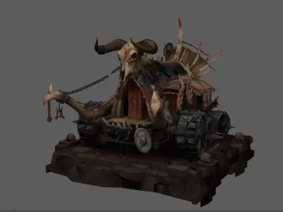 Next generation tank Low-poly 3D model