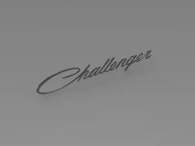 challenger logo 3D model by Sergey