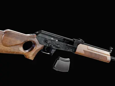 Game Ready VEPR Rifle PBR Rigged  Low-poly 3D model