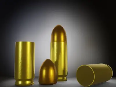 9mm Bullet 3D Model-Game Ready Low-poly 3D model