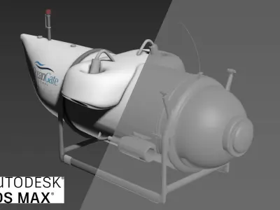 OceanGate Titan Submersible Low-poly 3D model