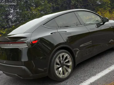 Black Tesla Model Y Juniper 2025 3D model