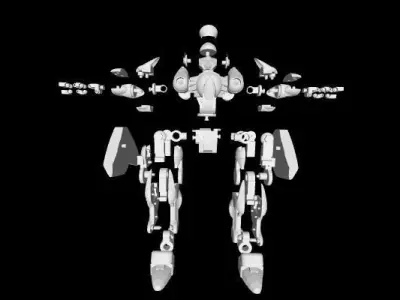 cool simple mecha Free 3D print model
