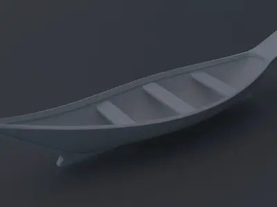 Boat Model viking canoe 3D model