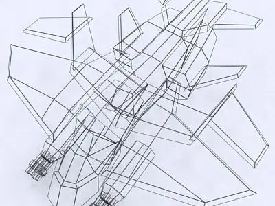 3DRT - Sci-Fi Forces - Gunship 1  Low-poly 3D model