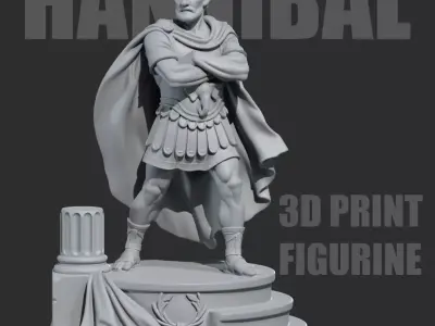 Hannibal Barca Collectible Historical Ancient Warrior tunisia 3D print model