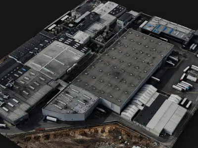 facility industrial warehouses area pt2 photogrammetry Low-poly 3D model